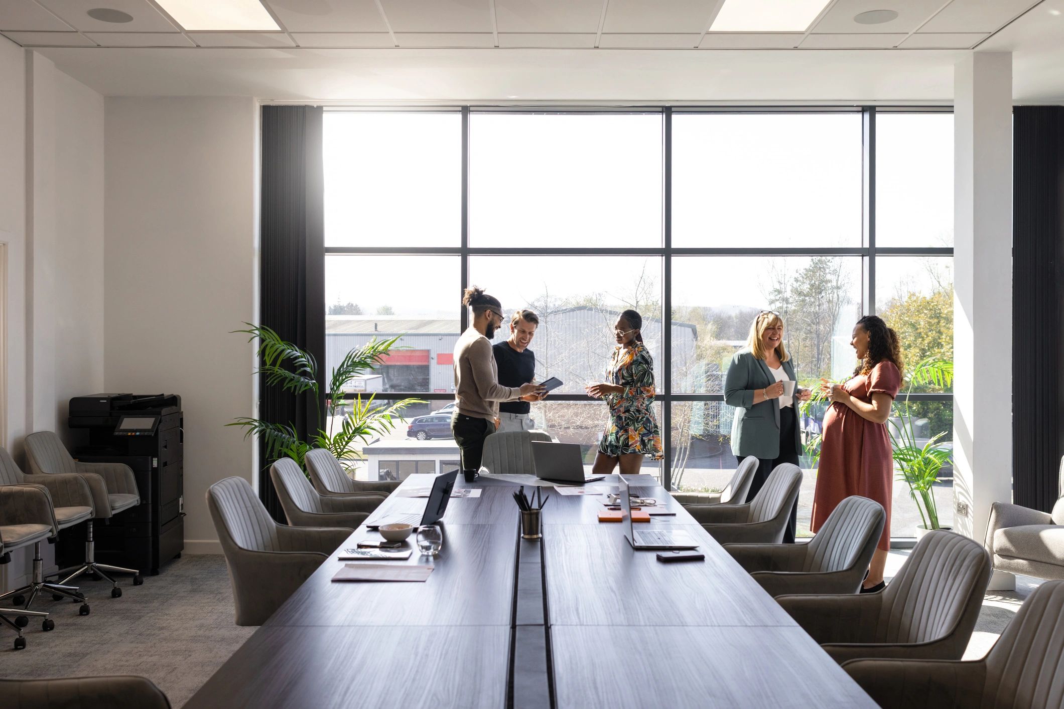 Business consultants in a modern office meeting