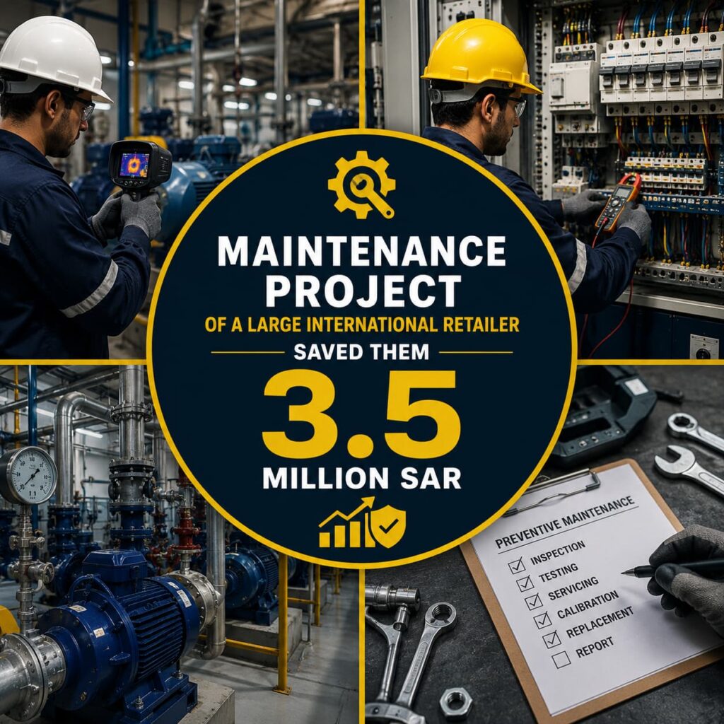 Large retailer maintenance department saved 3.5 million SAR 